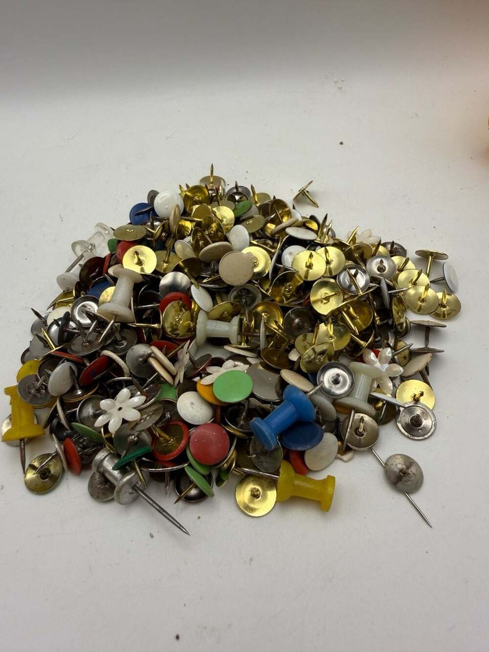 Assorted Vintage and Modern Office Push Pins and Thumb Tacks Lot